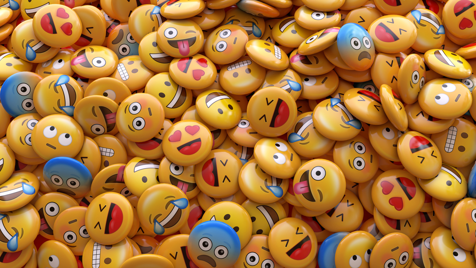 A bunch of emojis