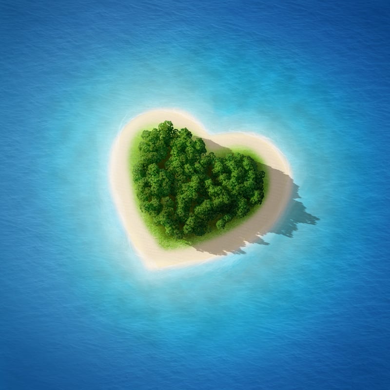 heart island for summer holiday